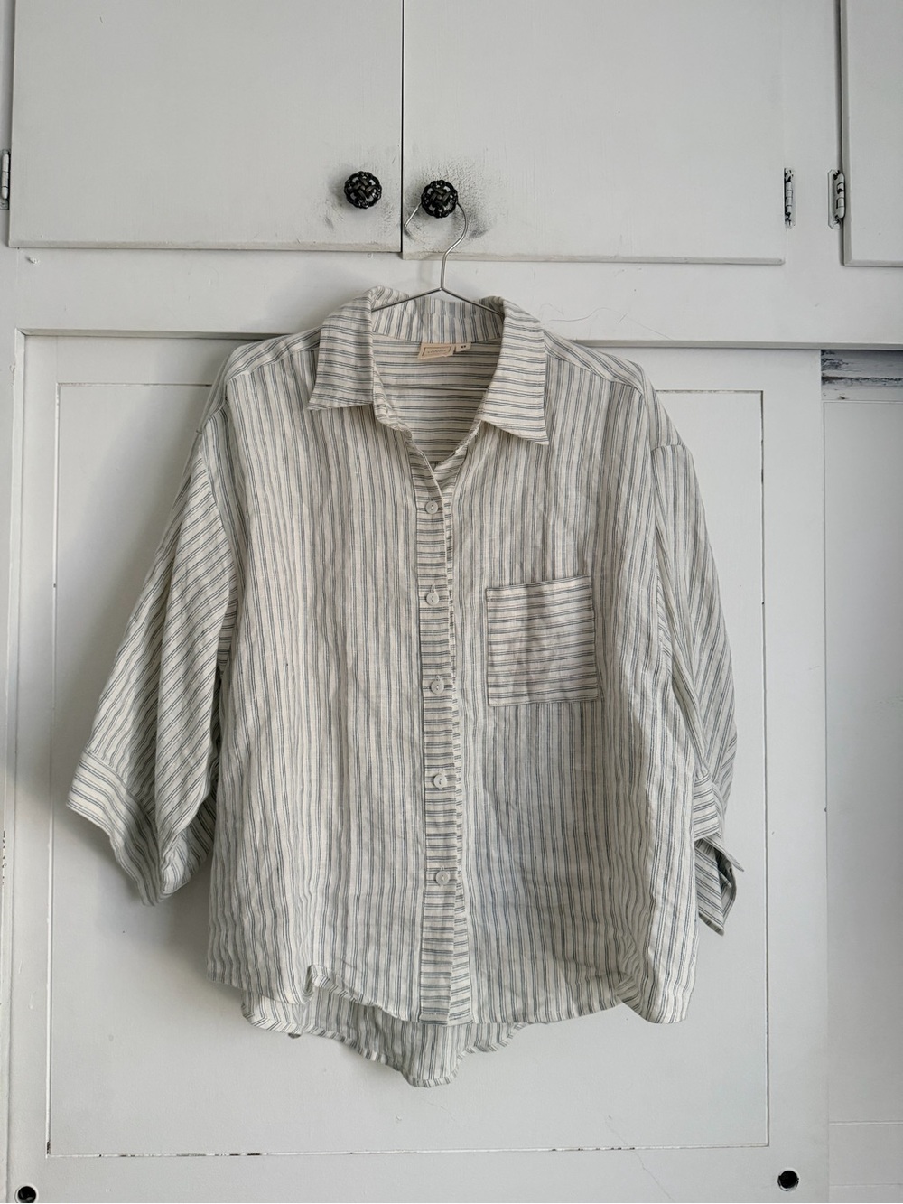 Deiji Studios Linen Striped Top